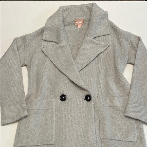 SHOW ME YOUR MUMU SWEATER JACKET GRAY KNIT CARDIGAN COAT SIZE SMALL - Picture 9 of 17